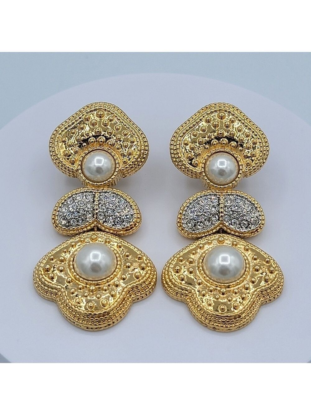 Vintage Butler Earrings Etruscan Style #2298